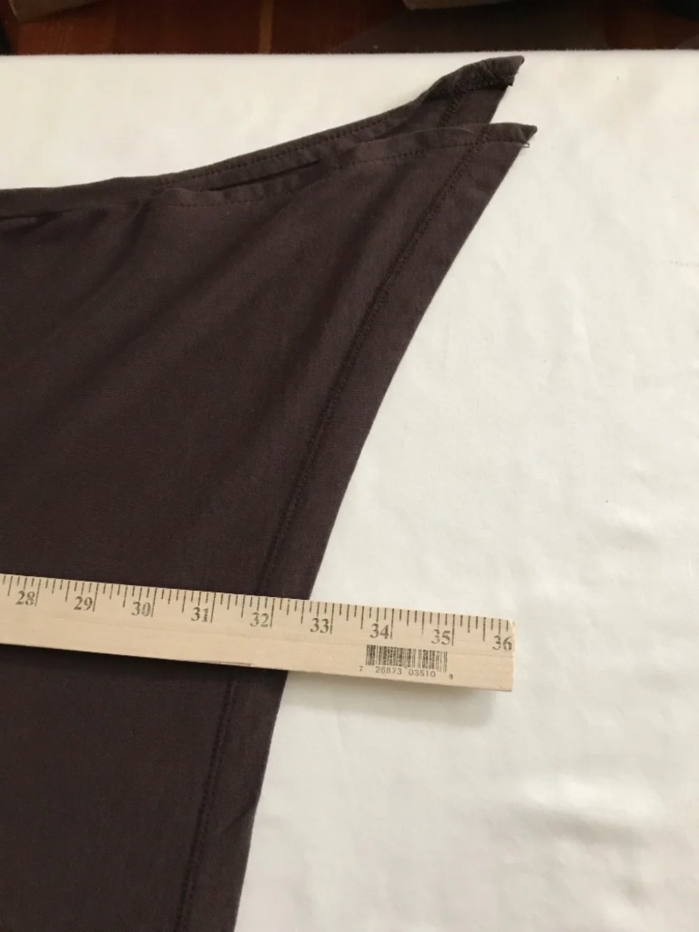 WOMAN WITHIN Long Sleeve Ruffle Trim Tunic Brown Women’s Plus Size 3X